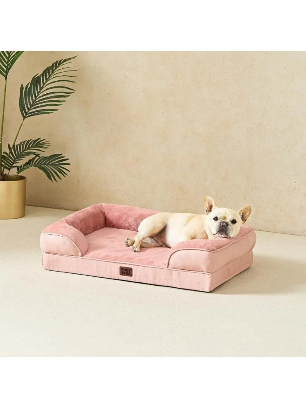 Cozy Waterproof Memory Foam Dog Bed for Large Dogs, Non-Slip, Washable Cover